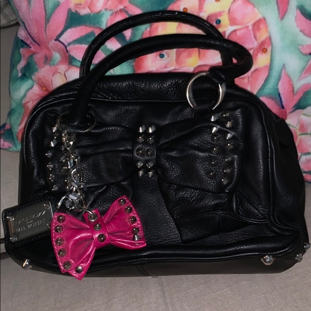 Mel Boteri Classic Black Leather Ellese Satchel